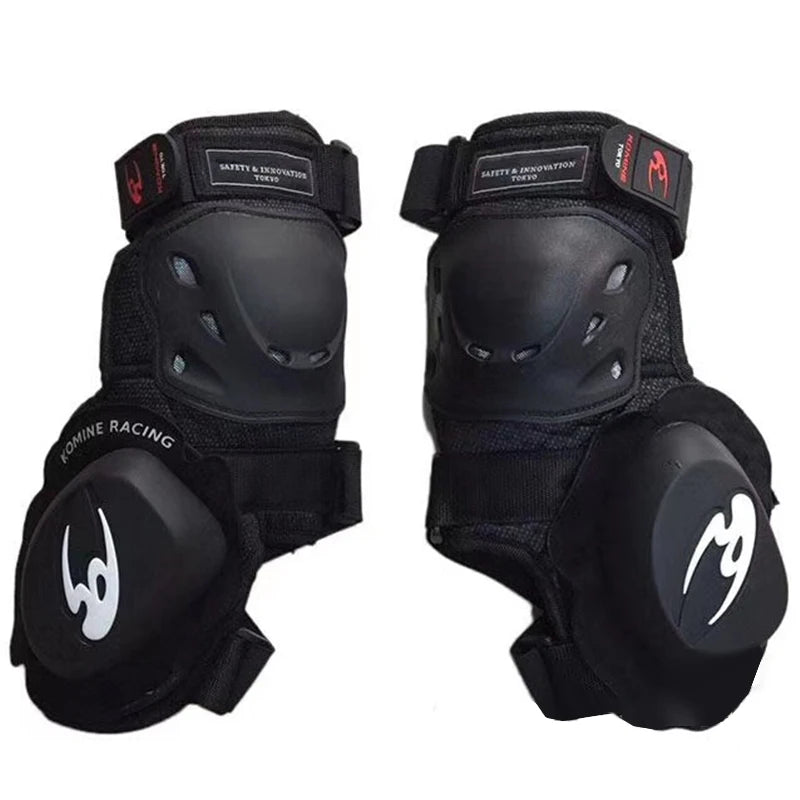 Komine SK-652 Motorcycle Knee Pads - Anti-Fall Slider Protectors for Track and Highway Riding