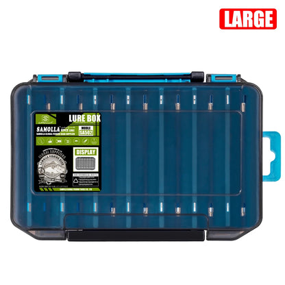SAMOLLA Dual-Compartment Fishing Tackle Organizer - Premium Compact Storage Box for Lures, Hooks & Baits with Durable Construction