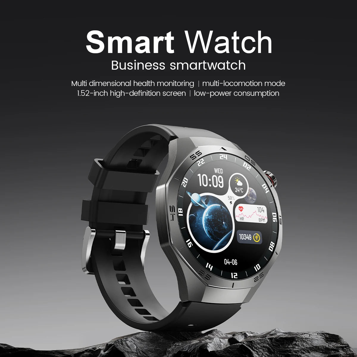 2025 Smart Watch - AMOLED Screen with GPS, Heart Rate, Bluetooth Calls & Waterproof for Android & iOS
