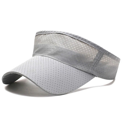 Adjustable UV Protection Visor Cap - Breathable Summer Sun Hat for Men & Women | Solid Color Sports Tennis Running Sunscreen Hat with Empty Top Design