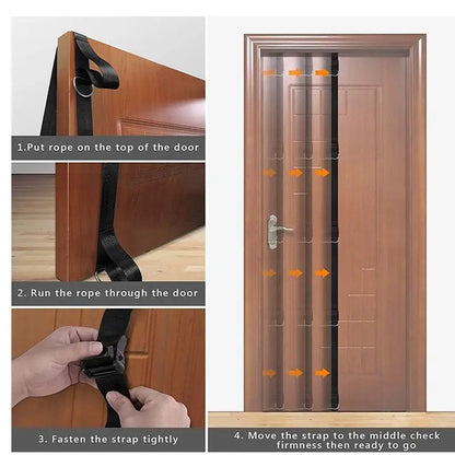 Portable Home Fitness Resistance Bands - Door Anchor Exercise Equipment with Hole-Free Installation
