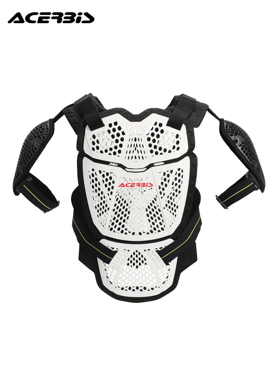 CE Certified Motorcycle Chest Protector - Lightweight Off-Road Racing Armor with Removable Shoulder Guards