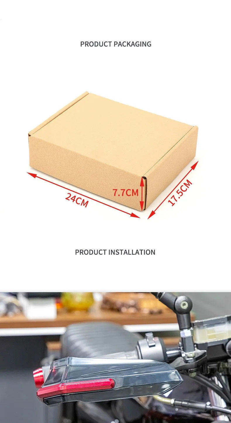 Universal Motorcycle Handlebar Wind Shield - Windproof Hand Guard Protection Cover for Motorcycles and Electric Vehicles