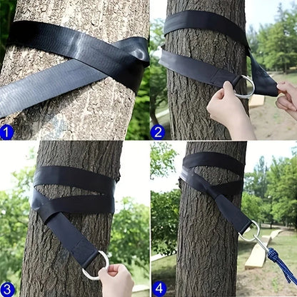 Portable Outdoor Swing Hammock Kit - Complete with Safety Belt, Carrying Bag & Durable Strap System for Universal Swing Accessories