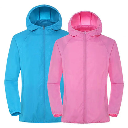 Ultra-Light Waterproof Sun Protection Jacket - Portable Foldable Hooded Windbreaker with UV Protection for Camping & Hiking