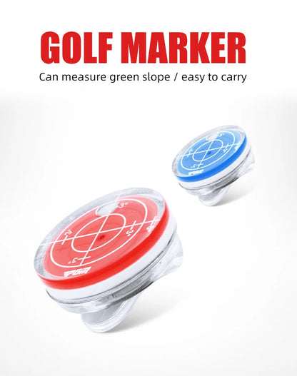 PGM Golf Magnetic Cap Clip Ball Marker - Level Function Marks - Red & Blue - Model MK011