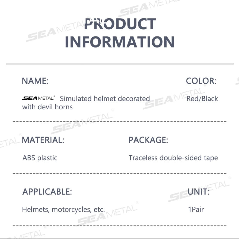 Devil Horns Motorcycle Helmet Decoration - 2-Piece Set with Suction Mount | Cosplay Styling Accessory