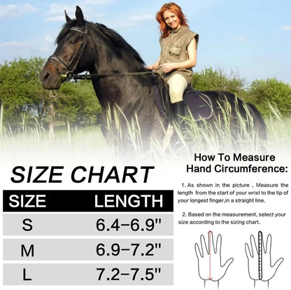 Women's Equestrian Riding Gloves - Breathable Mesh, Lightweight, Comfortable Grip, All-Weather Color Pack