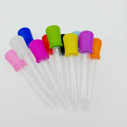 5-Pack 5ml Silicone Pipette Droppers - Multi-Purpose for Medicine, Lab, Eye & Ear Care