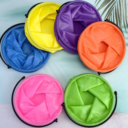 Collapsible Beach Bucket - Foldable Sand Play Toy for Kids Summer Pool & Garden Activities