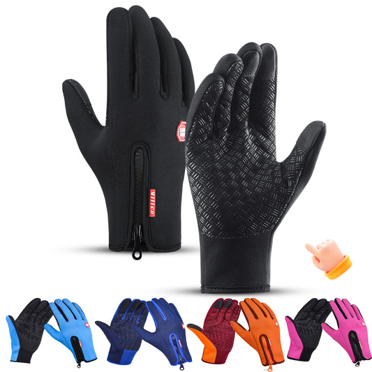 Winter Cycling Gloves - Windproof Cold Proof Full Finger Outdoor Waterproof Bicycle Motorcycle Riding Mitten