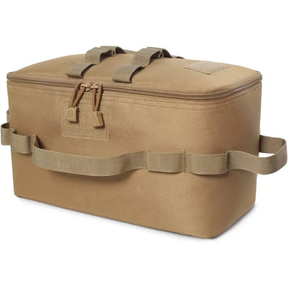 Large Capacity Camping Gas Canister Storage Bag - Multi-Purpose Outdoor Cookware & Ground Nail Tool Organizer Kit