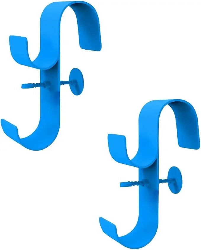 Adjustable Pool Pole Hooks - 2/3-Hook Swimming Pool Equipment Hanger for Telescopic Skimmer Poles and Pool Accessories