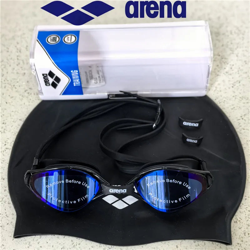 Professional Swimming Goggles with Silicone Cap - Waterproof Anti-Fog HD Vision