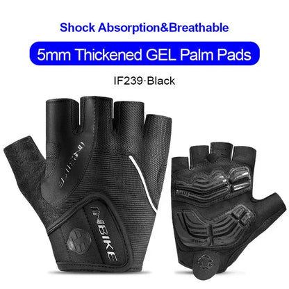 Half-Finger Gel Cycling Gloves - Shockproof Padded Sport Gloves for Men & Women