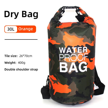 Waterproof Dry Bag Backpack - 30L/15L with Wet Separation Pocket for Kayaking, Boating, Swimming & Outdoor Sports