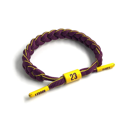 Basketball Star Braided Bracelet Sport Wristband Basketball Rope Pull Type Bracelet Gift for Men Boy Friend Fans