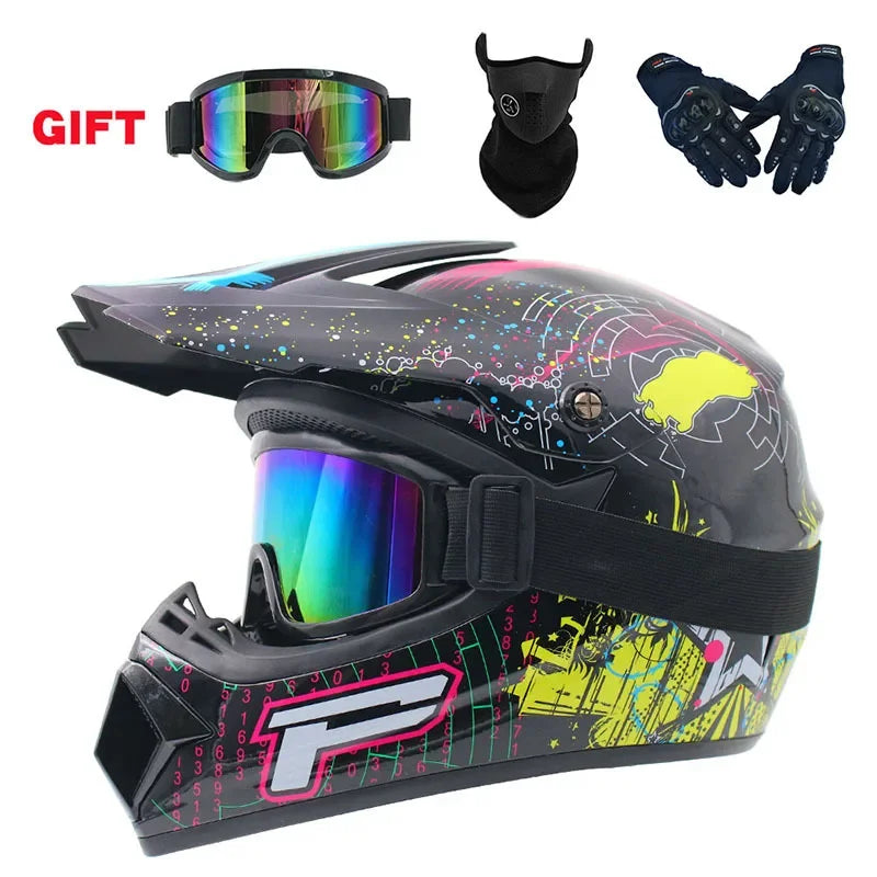 Full Face Motocross Helmet - Off-Road Downhill AM DH Cross Capacete - Free Shipping + 3 Free Gifts