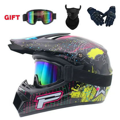 Full Face Motocross Helmet - Off-Road Downhill AM DH Cross Capacete - Free Shipping + 3 Free Gifts