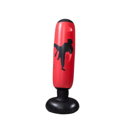 Inflatable PVC Punching Bag - Kids & Adult Fitness Training Boxing Column with Pressure Base