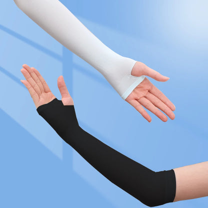 Kids Ice Silk Cooling Arm Sleeves - UV Sun Protection Elastic Sleeves for Boys & Girls Ages 4-12 (Summer Sports & Beach)