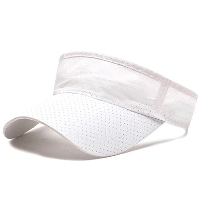 Adjustable UV Protection Visor Cap - Breathable Summer Sun Hat for Men & Women | Solid Color Sports Tennis Running Sunscreen Hat with Empty Top Design