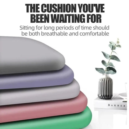Elastic Memory Foam Seat Cushion - Soft Bounce-Back Design with Breathable Cover - Removable Washable Pad for Office & Long Sitting