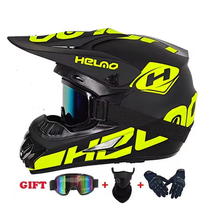 Youth Motocross Full Face Helmet - Kids Off-Road Safety Helmet with DOT Protection