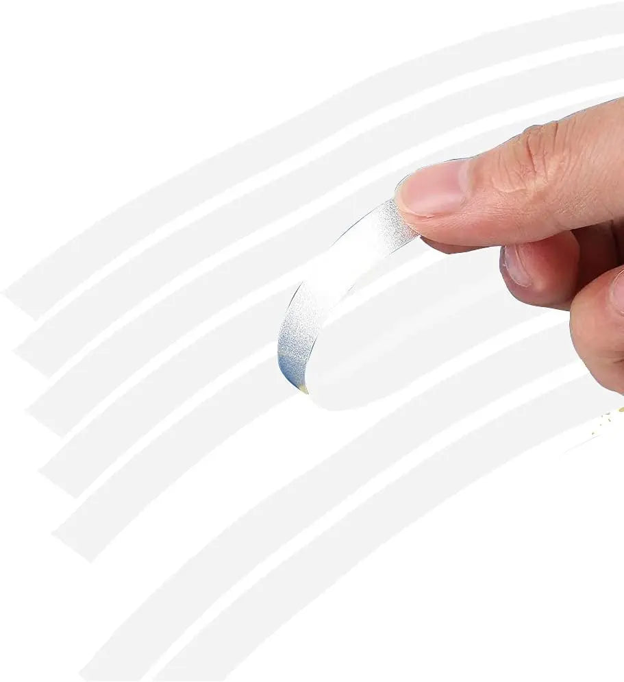 Reflective Wheel Rim Stripe Decals - 16-Piece Set for 17-19" Motorcycle, Car & Bicycle Wheels - Night Safety Stickers