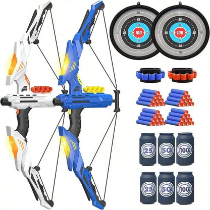 Kids Soft Dart Archery Toy Set with LED Lights