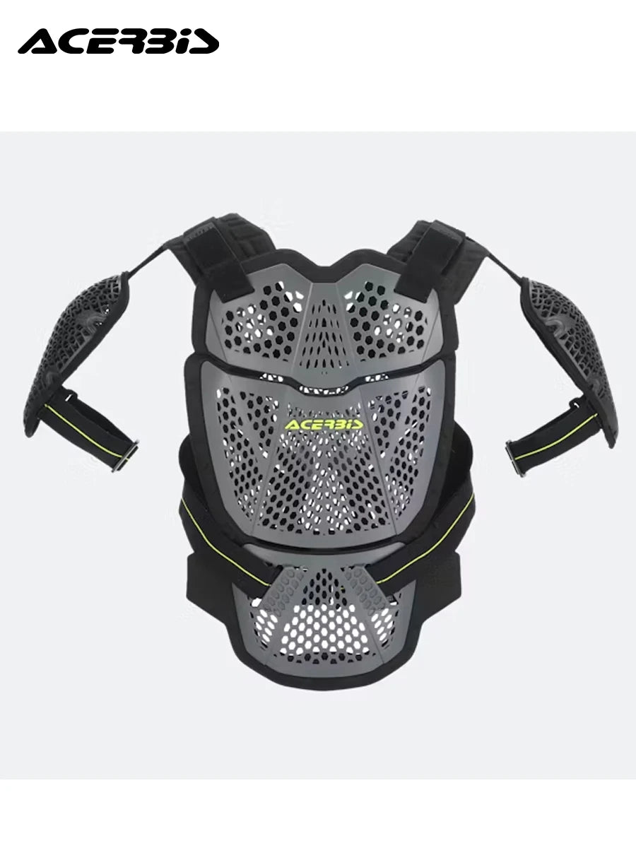 CE Certified Motorcycle Chest Protector - Lightweight Off-Road Racing Armor with Removable Shoulder Guards