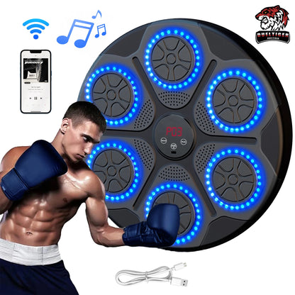 Smart Bluetooth Music Boxing Trainer - Wall-Mounted Electronic Punching Target for Home & Gym
