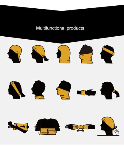 Multifunctional Outdoor Face Mask - Seamless Balaclava Neck Warmer for Cycling, Motorcycle, Fishing - Windproof & Sun Protection Bandana Buff