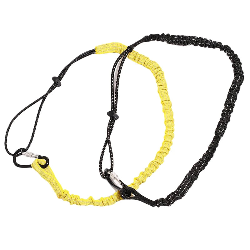 Anti-Fall Safety Lanyard with Carabiner Hook - Bungee Tether Tool Rope for Climbing, Aerial Work & Working at Heights Accessories