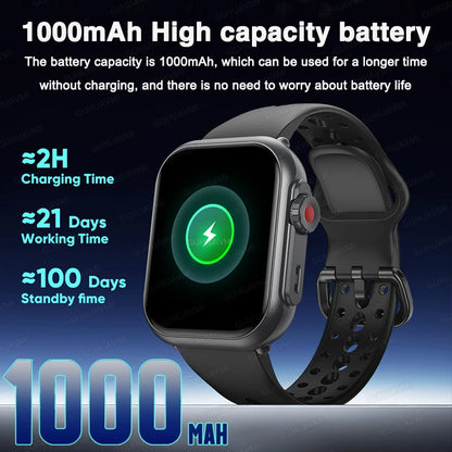 Ultra 2 SE Smart Watch - 1000mAh AMOLED GPS Fitness Tracker with Heart Rate Monitor & HD Calling for iOS & Android
