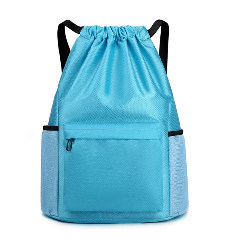Large Capacity Drawstring Backpack - Sports String Bag for Gym, Swim & Beach - Women & Men