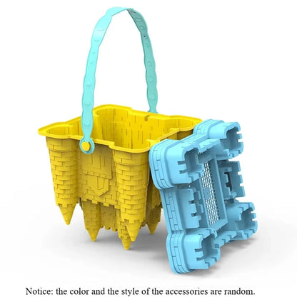 Kids Beach Castle Building Set - Complete Sand Play Kit with Bucket & Scoop - Outdoor Summer Sandbox Toys for Children & Family Fun