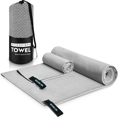 Ultralight Microfiber Sports Towel - Quick Dry Portable Beach Towel with Pocket for Swimming, Pool, Gym, Fitness & Yoga