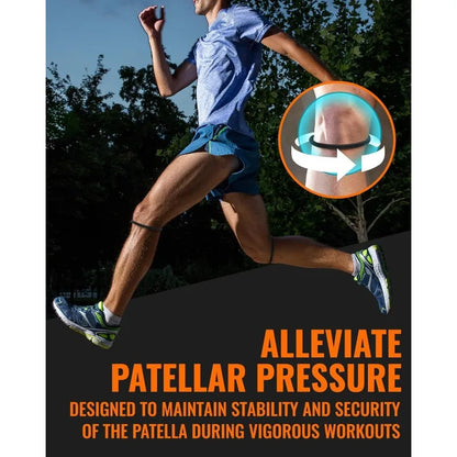 Silicone Patellar Tendon Support Straps - High-Elasticity Knee Pain Relief Bands (2 Pieces)