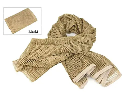 75" x 35" Tactical Camouflage Mesh Scarf - Polyester-Cotton Camo Net for Hunting, Shooting & Outdoor Sports