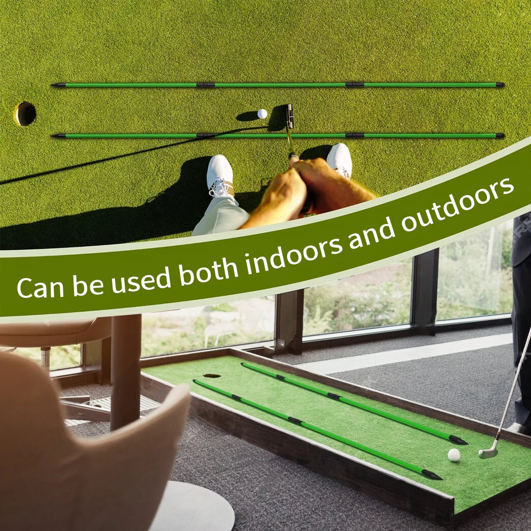 Golf Alignment Sticks 2-Pack - 48" Foldable Practice Rods for Portable Training