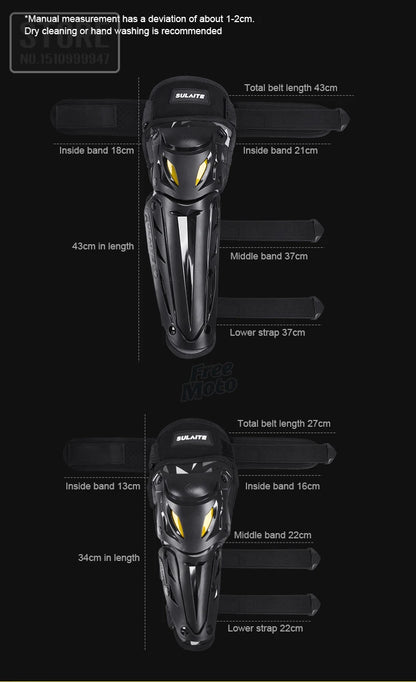 Motorcycle Knee and Elbow Protection Guards - Motocross Off-Road Racing MTB Pads