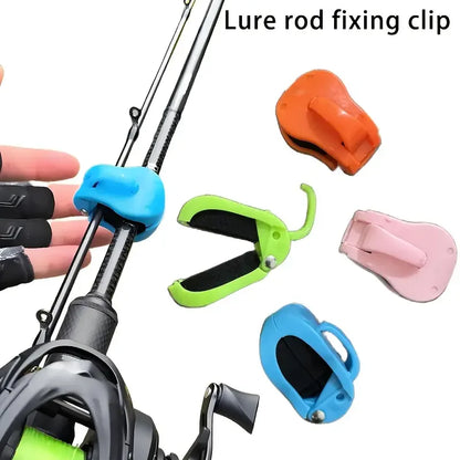 2-Piece Fishing Rod Clip Holder - 2pcs Quick-Attach Tool-Free 1-Hand Secure Grip Tackle Organizer for Freshwater Rods