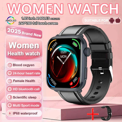 AI Smart Health Watch - HRV+PPG Blood Pressure & Heart Rate Monitor with IP68 Waterproof & NFC