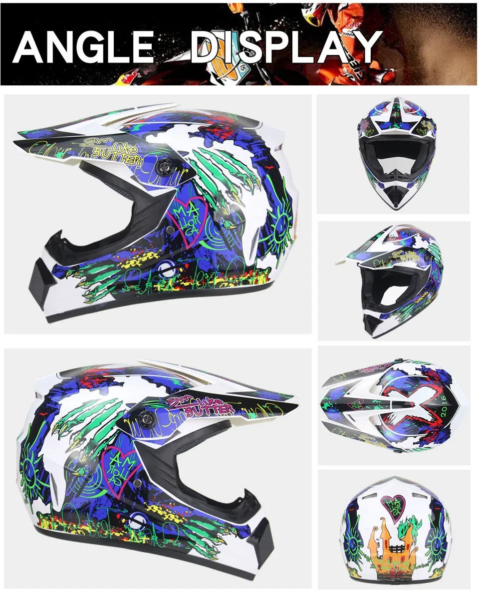 Full Face Motocross Helmet - Off-Road Downhill AM DH Cross Capacete - Free Shipping + 3 Free Gifts