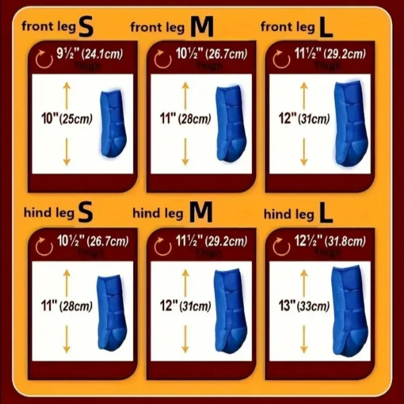 Professional Horse Leg Gaiters - Neoprene Protective Boots for Racing and Training