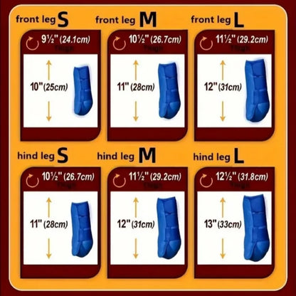 Professional Horse Leg Gaiters - Neoprene Protective Boots for Racing and Training