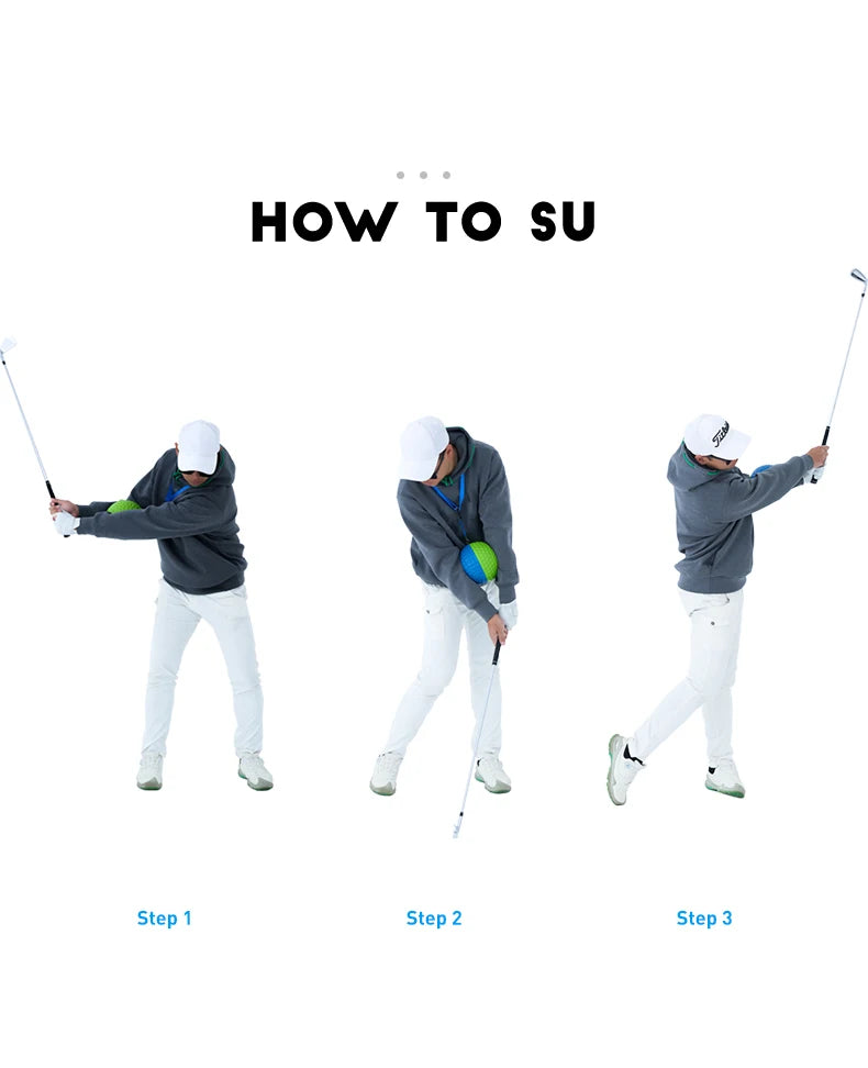 Golf Swing Trainer - Dual-Color Connected Ball for Posture Correction and Beginner Form Training