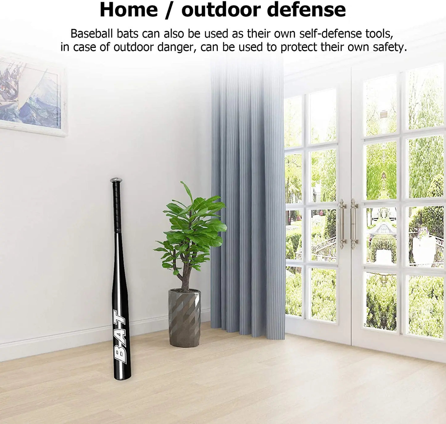 20-Inch Aluminum Alloy Baseball Bat with Softball Gloves - 4 Colors Available - Outdoor Sports & Self-Defense Equipment