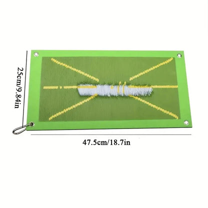 Golf Hitting Mat for Indoor and Outdoor Training – Practice Mat with 4 Floor Nails + 1 Hook